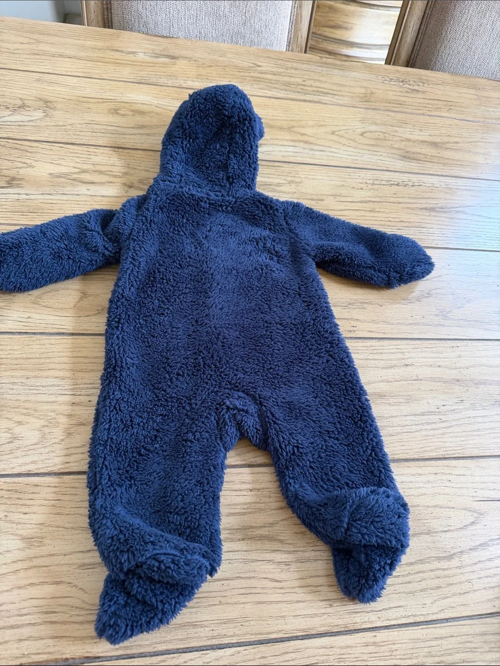 Carter's Navy Sherpa Hooded Baby Footed One-Piece